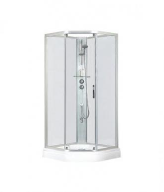 Душевая кабина BRAVAT Waterfall с задними стенками и смесителем (BC090.6100A)